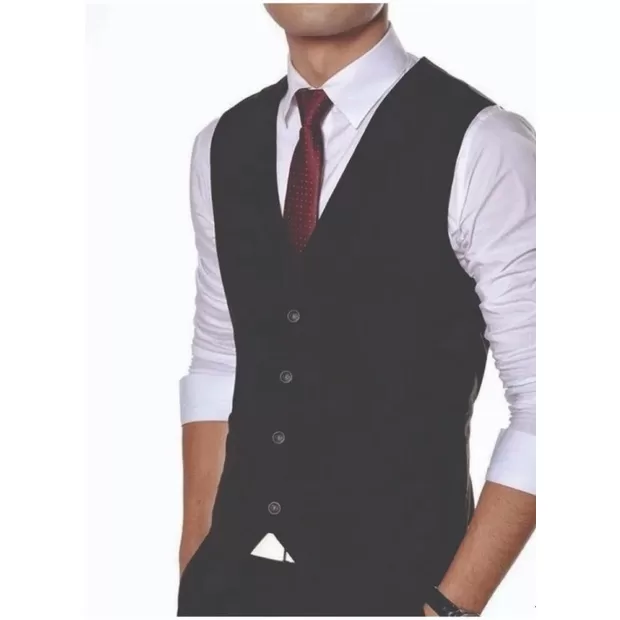 Colete Social Preto Masculino C/Regulagem Preço d