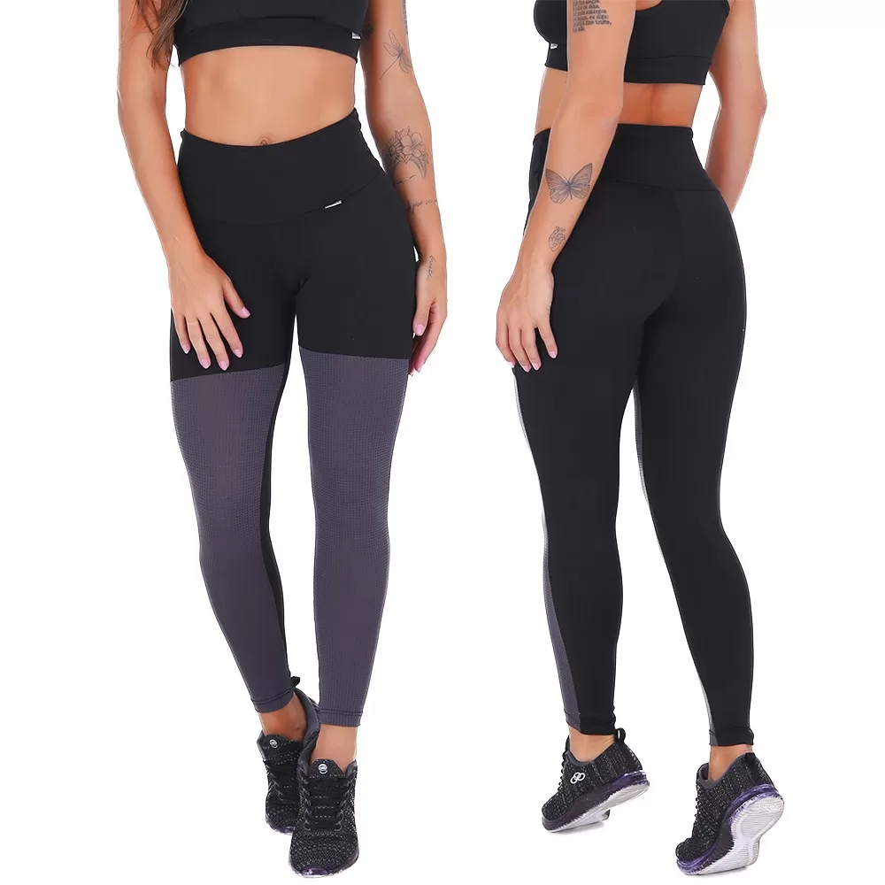 Legging Fitness Tijolinho Cinza Academia