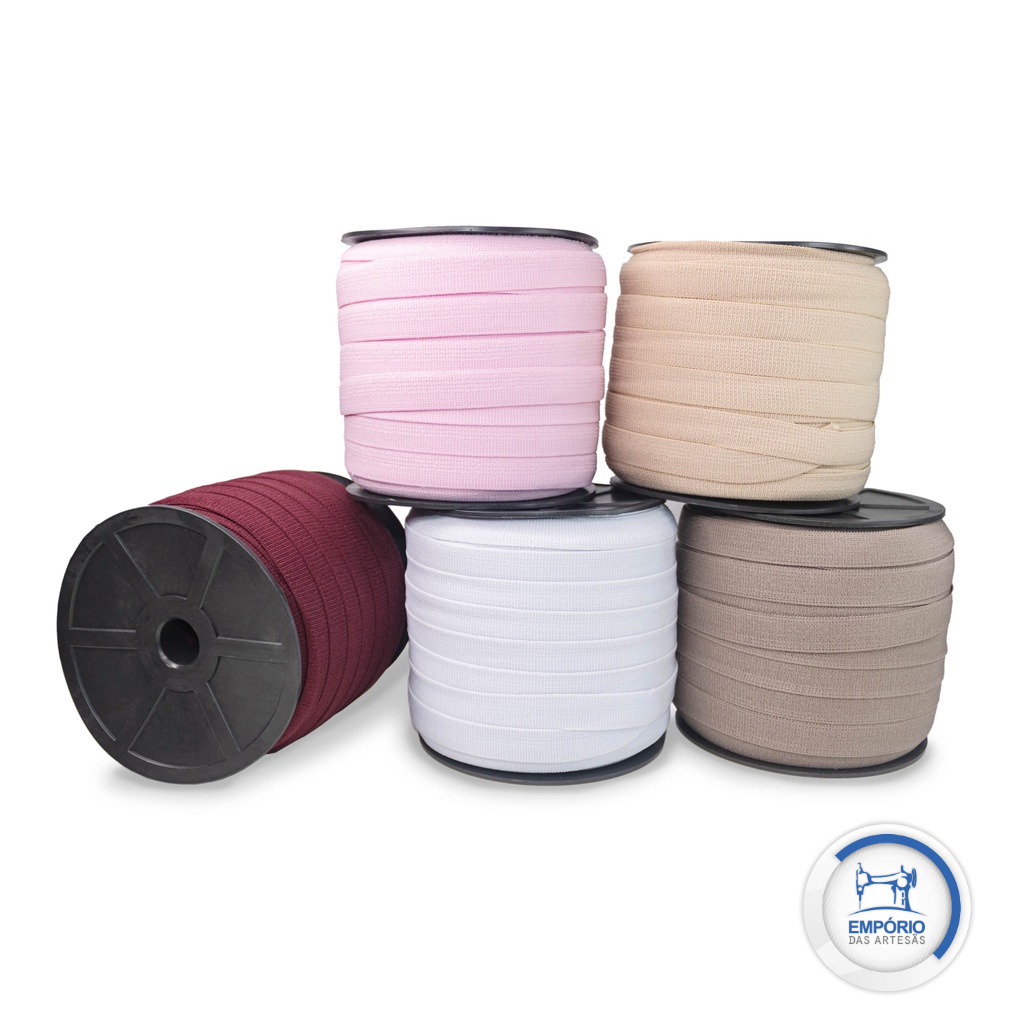 Alças para Sutiã 13mm em Rolo com 50 metros (sutiã, calcinha, cós, cueca, lingerie) Excelente Qualid