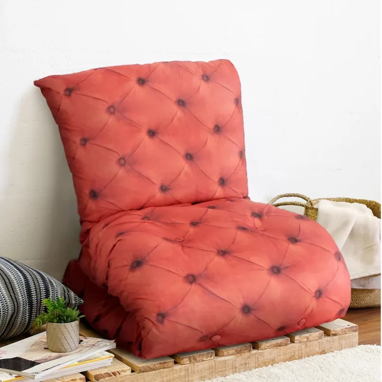 Futon Almofada Dobrável de Espuma Solteiro Laranj