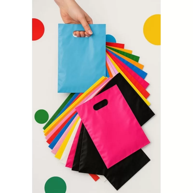 Kit Sacolas Plasticas Boca De Palhaço Para Loja 20×30 – Vários Tamanhos – Sacolas Coloridas