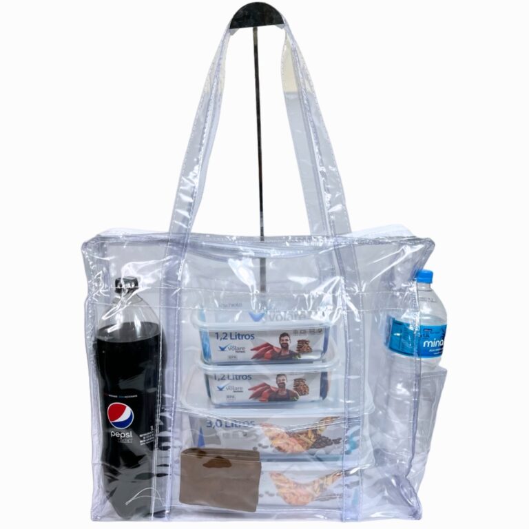 Sacola Bolsa Transparente PVC Jumbo Presidio Praia