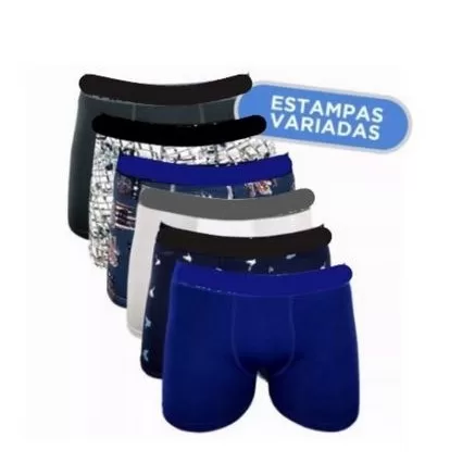KIT 03 CUECAS BOXER MULTIMARCAS  CONFORTO E PRATIC