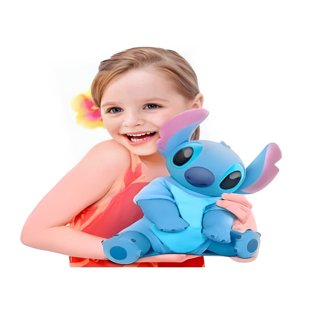Boneco Infantil Stitch em Vinil Com Certidão e Pijama Amor de Filhote Seguro para Crianças