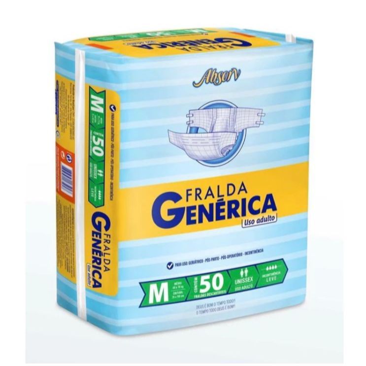 FRALDA GERIATRICA PARA ADULTO M 50un