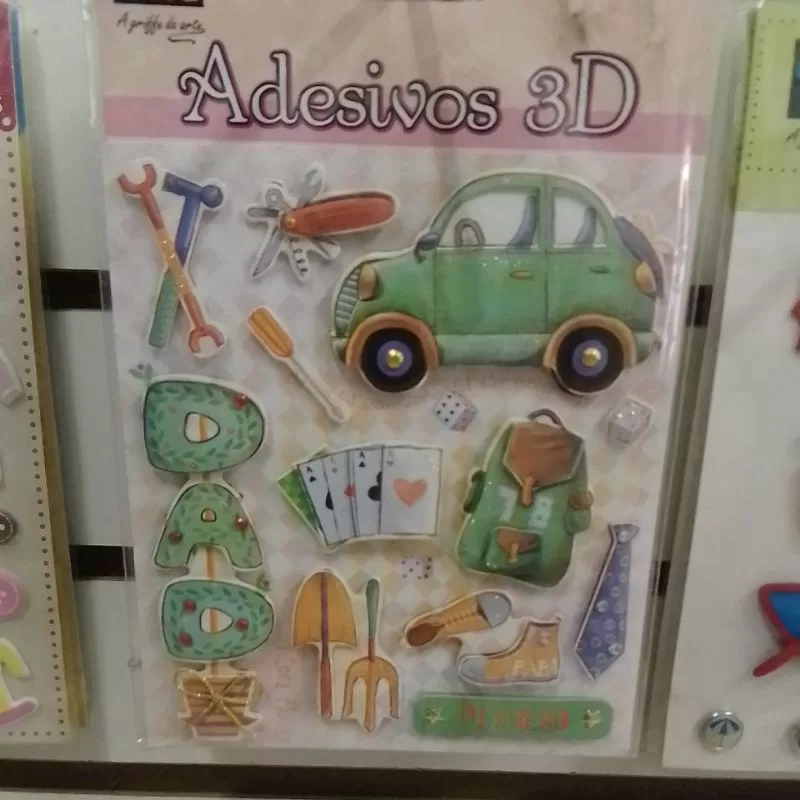 Adesivo 3 D do Papai Toke e Crie