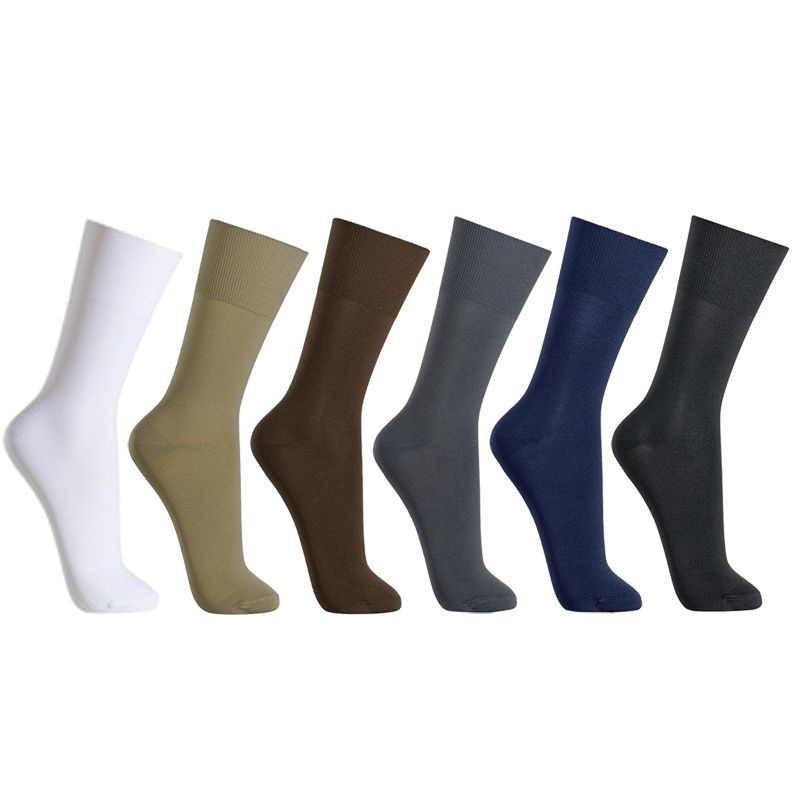 Kit 5 pares Meia Social Masculina Fina Clássica Sapato