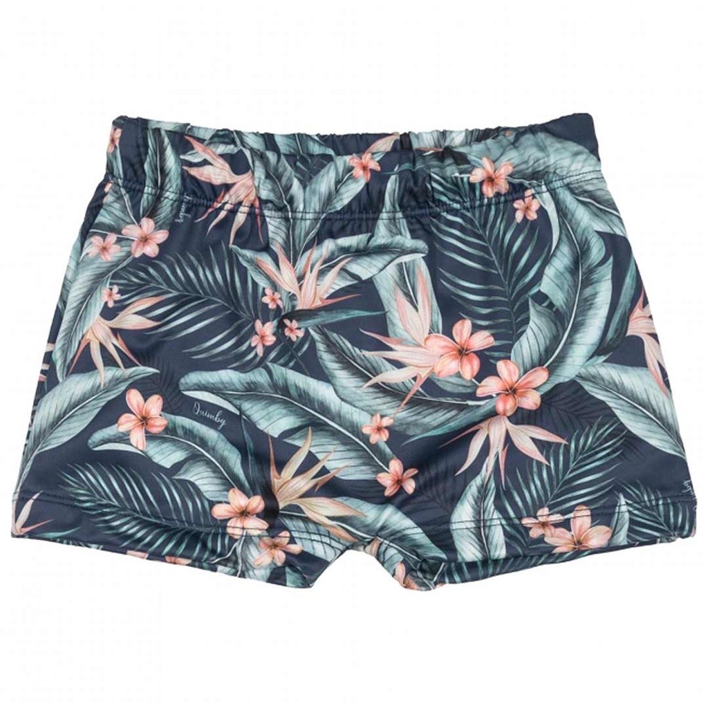Sunga Boxer com Proteção UV Infantil Azul Folhagem – Quimby Presente de Natal
