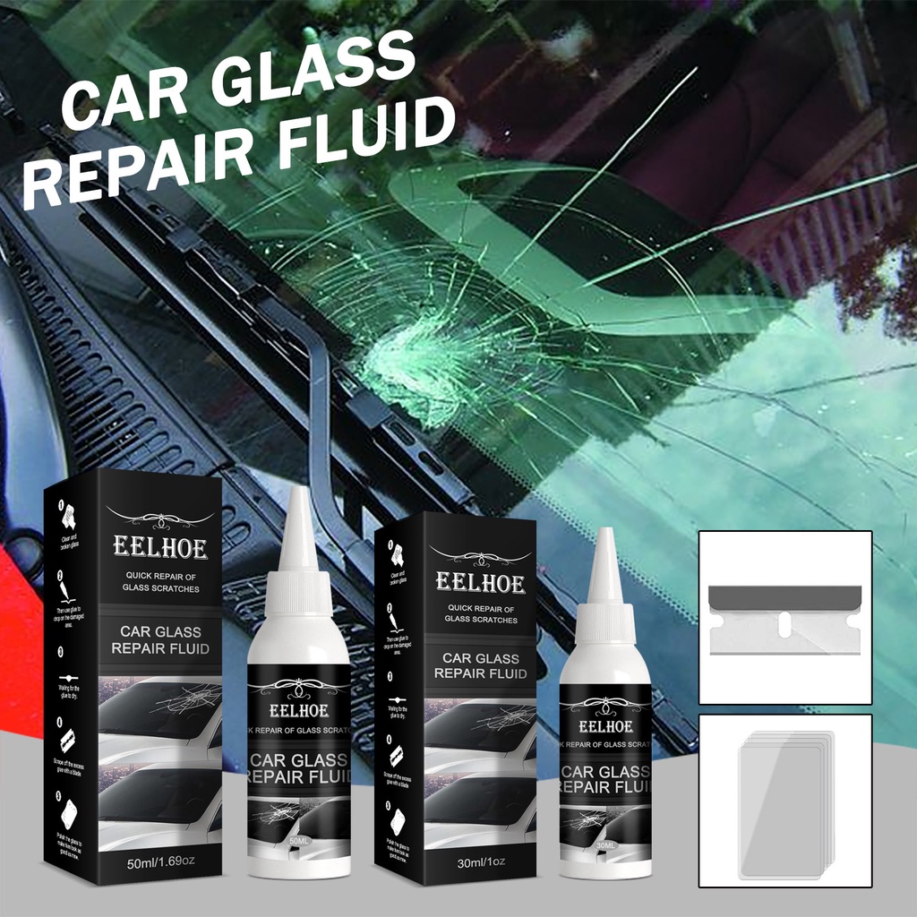 30ML + Blade + Tempered Film  Hot Sale Auto Glass Repair Vidro Reparo De Rachaduras De Raspadinhas