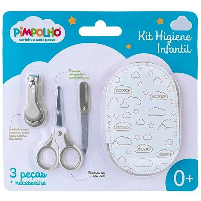 Kit Higiene Infantil Pimpolho Cortador Tesoura Lix