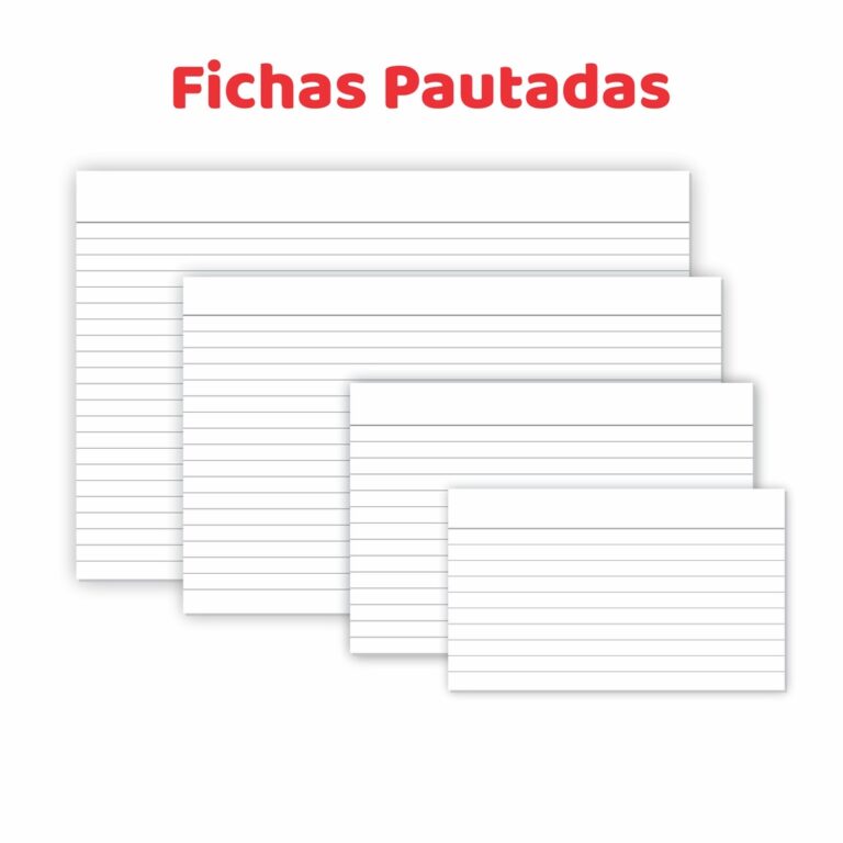 Fichas Pautadas em Papel Cartão para Flash Card A