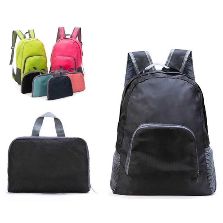 Mochila Dobrável Impermeável Nylon Resistente Un