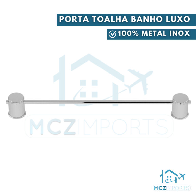 Porta Toalha Toalheiro Duplo De Banheiro Aço Inox