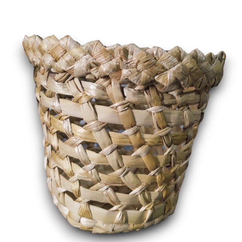 Cachepot Palha de Taboa Decoração Coisas Diferentes Para Casa Artesanato Jardim