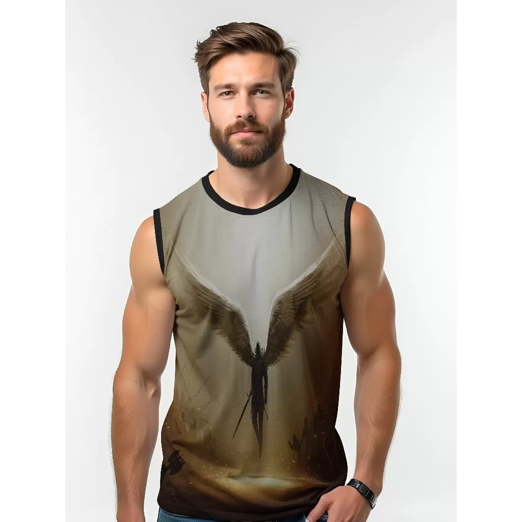 Camiseta Dry Fit Masculina UV 50+ Arcanjo Estampada Academia Corrida Treino Casual