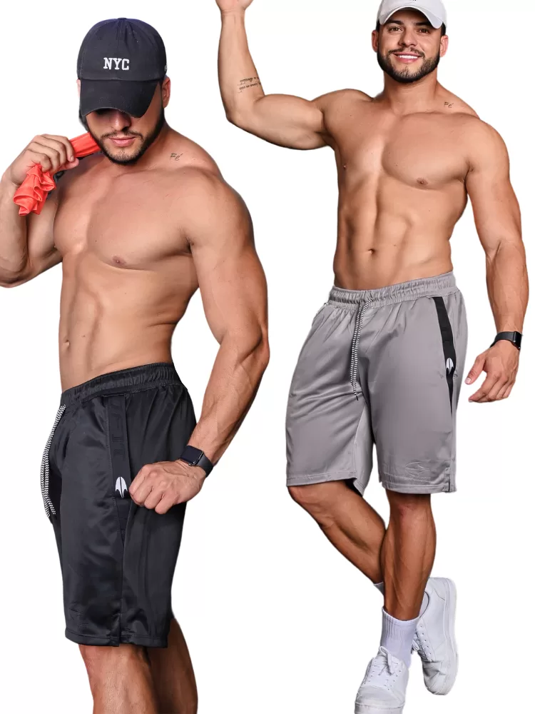 Bermuda Masculina Academia Casual Bolsos Porta Toa