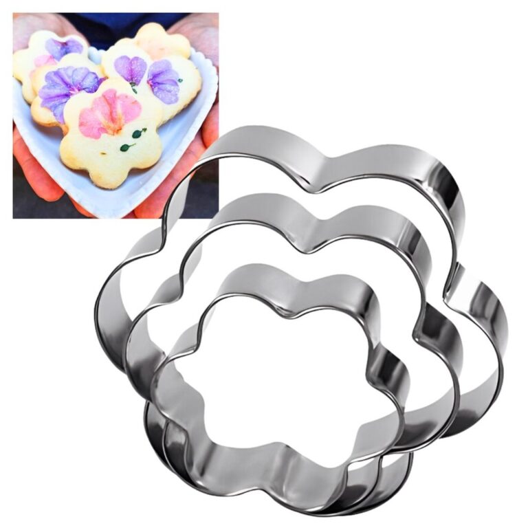 JOGO COM 3 MODELADORES EM FORMATO DE FLOR INOX DAS