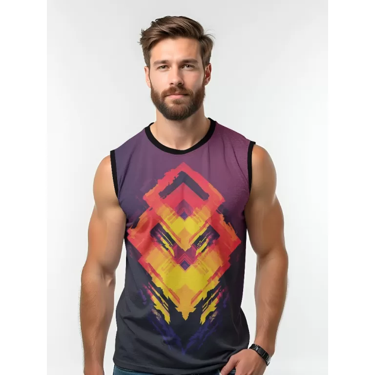 Camiseta Dry Fit Masculina UV 50+ Quadrados Estamp