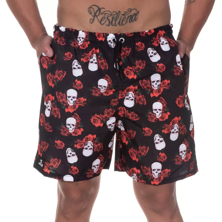 Short Masculino Tactel Estampados Moda Verão Prai