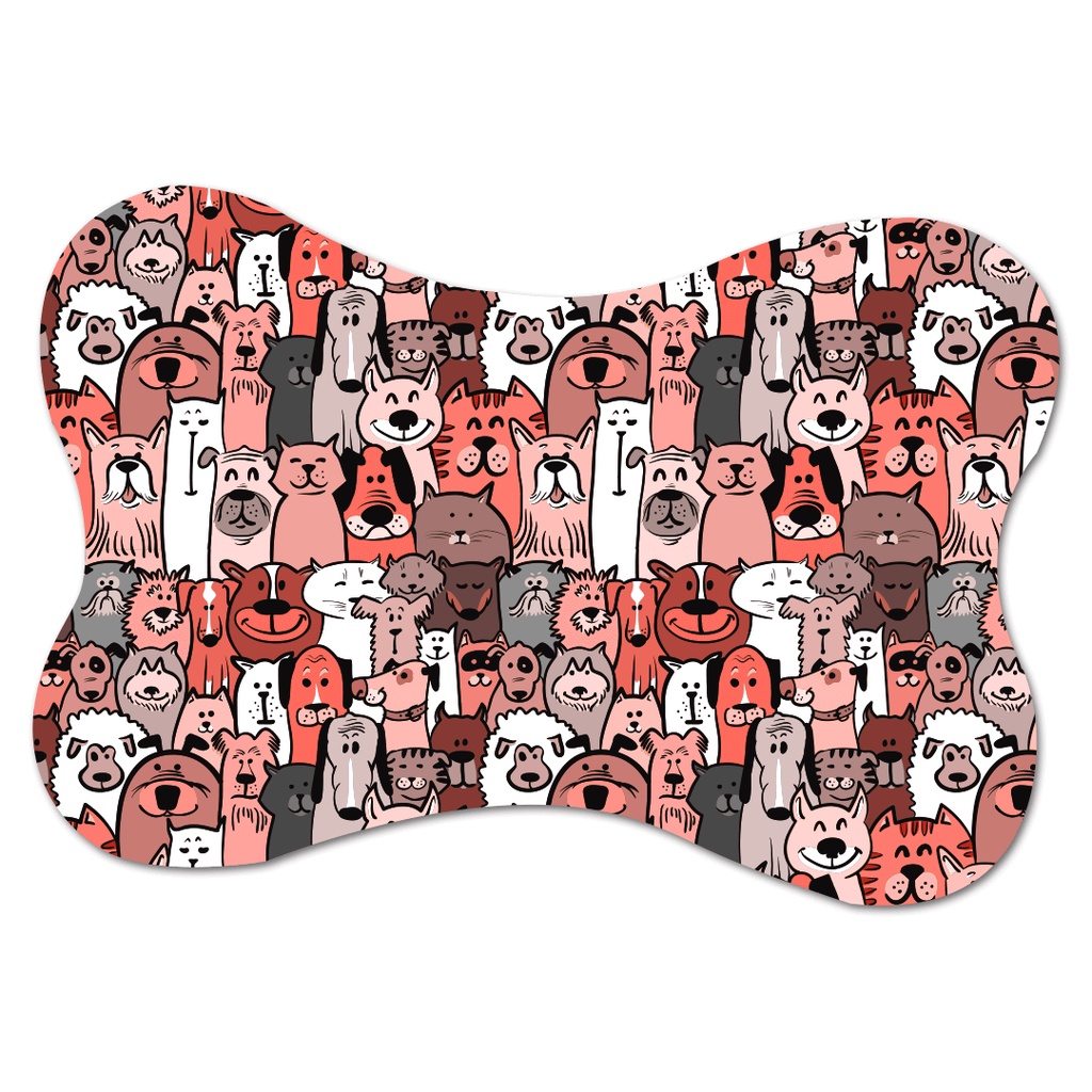 Tapete Pet Osso Pets Abstratos Antiderrapante