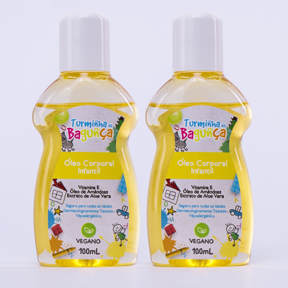 Kit 2 Óleos Corporais Infantil Turminha da Bagunça 100ml Hidratante