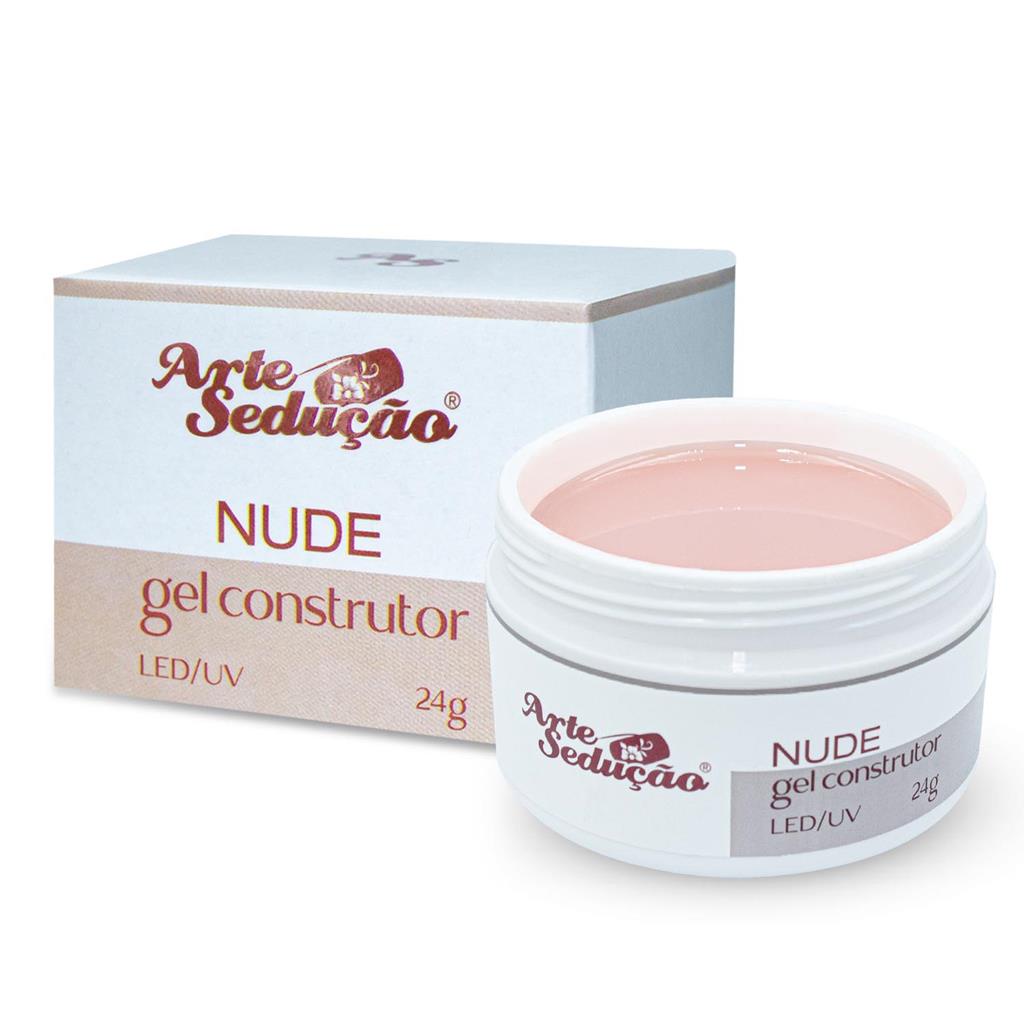 Gel Construtor para Unhas de Gel LED UV Nude 24g Anvisa Dermatologicamente Testado, Arte Sedução