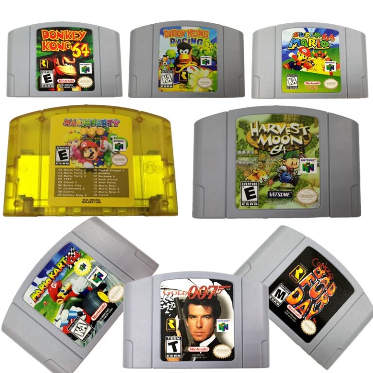 Para Cartas De Vídeo N64 Nintendo 64 Cartuchos Co
