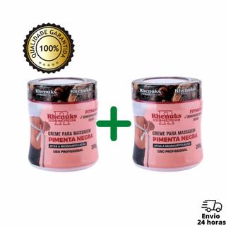 Kit 2 Gel Creme Massageador Pimenta Negra 200G  An