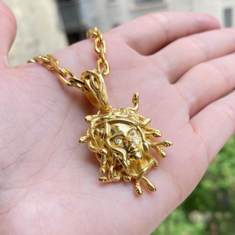 Pingente Ouro 24k Masculino Cravejado Zircônia Ba