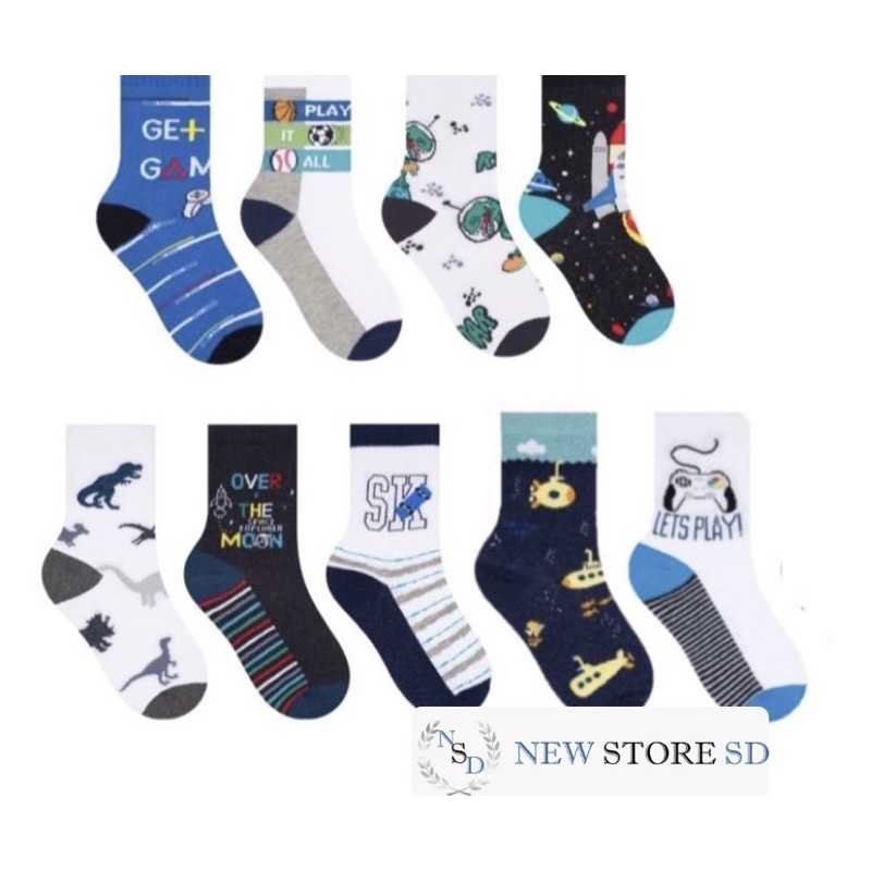 Kit até 18 Pares Meia Infantil Menino Estampadas Criança Masculino 0 A 10 Anos Premium