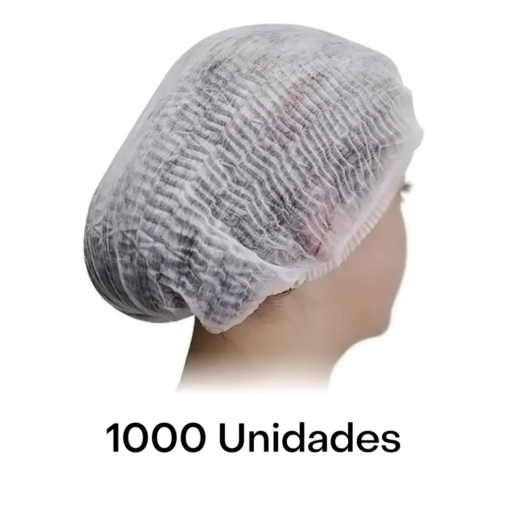 Touca Descartável TNT Sanfonada – 1000 Unidades – Branco