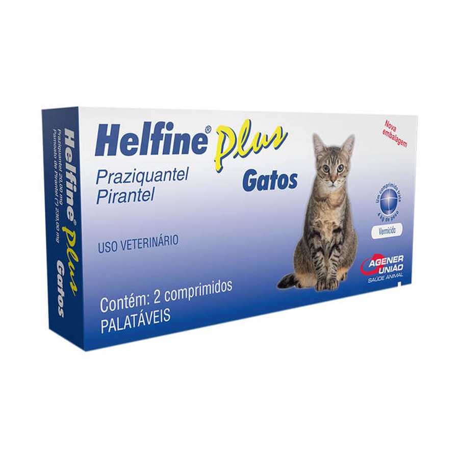 Vermifugo Helfine Plus Gatos C/2 Comp