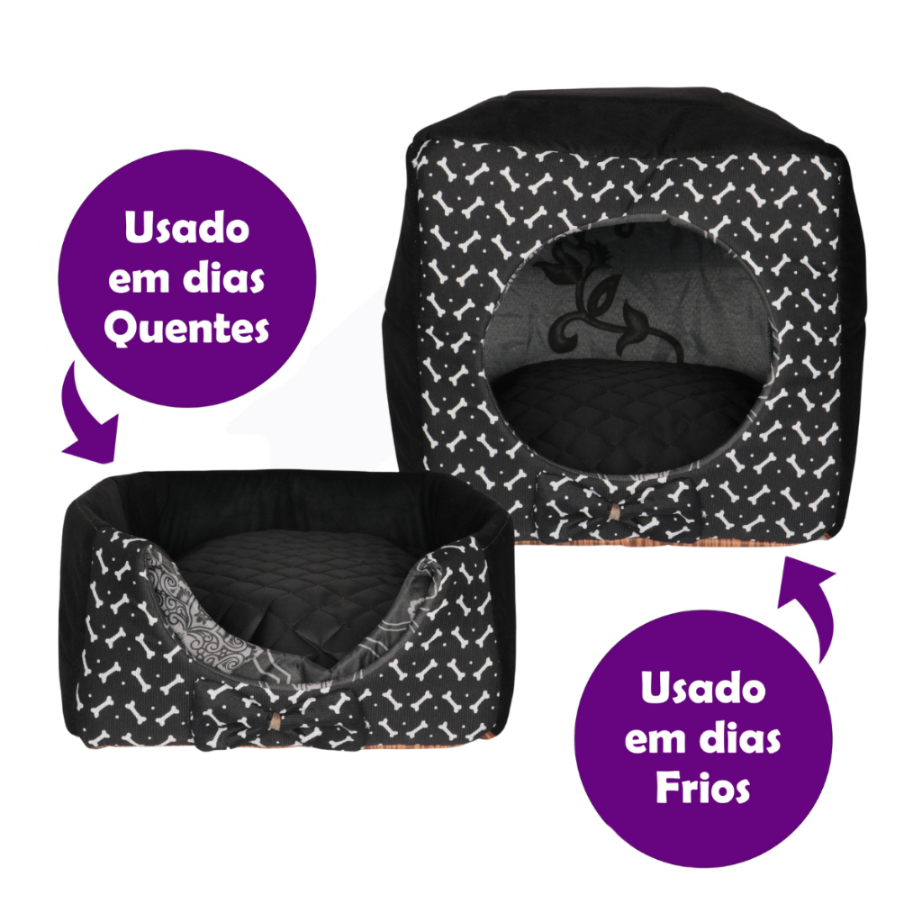 Toca Pet Casinha Cama Iglu 3 Em 1 Cachorro Cão E Gato