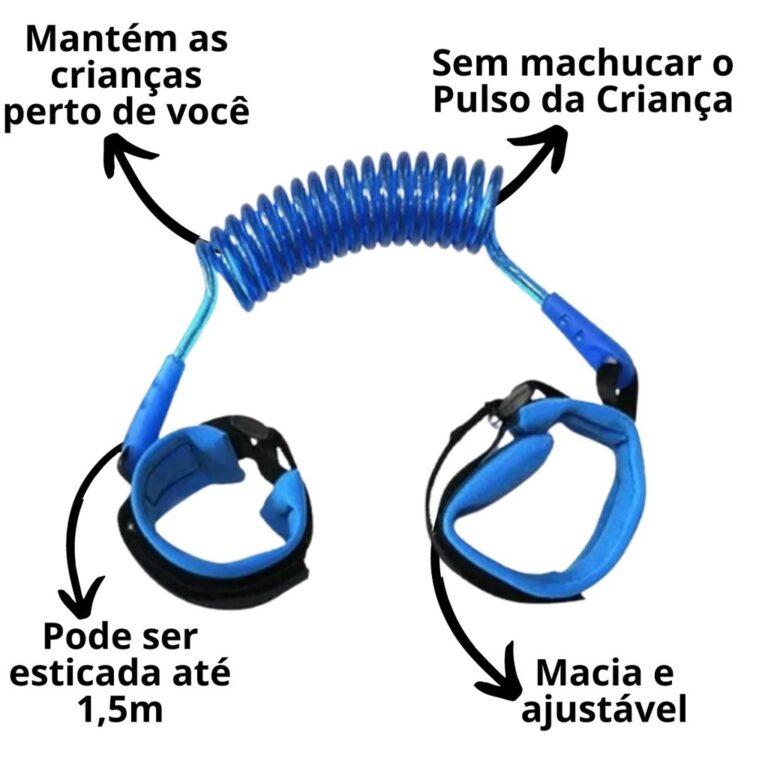 Guia De Segurança Infantil Coleira Pulseira Pulso