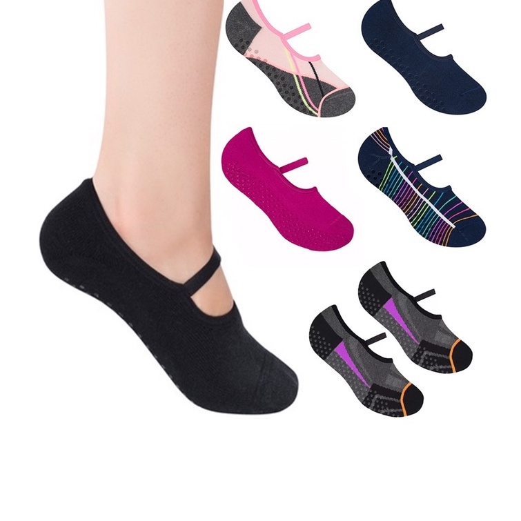 Meia Pilates Kit 2 pares Yoga Premium Com antiderr