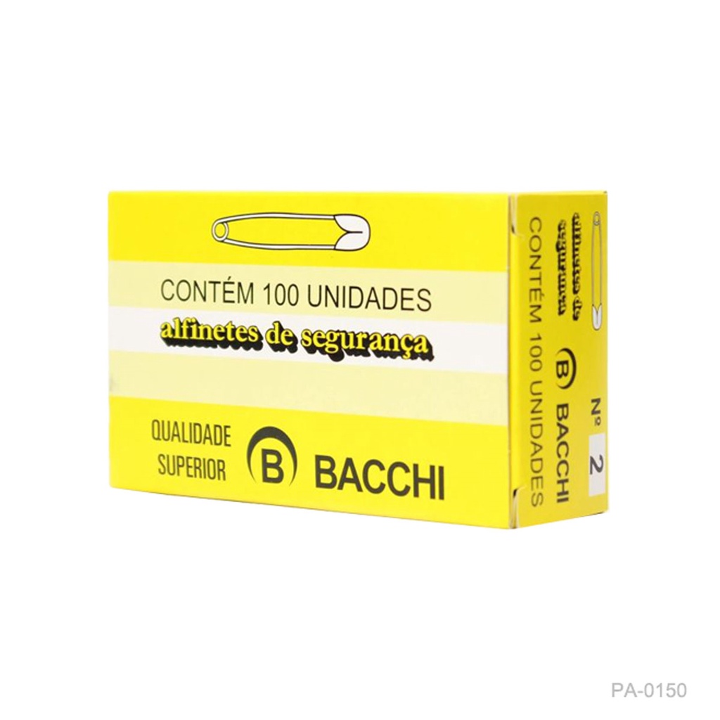 Alfinete De Segurança Bacchi N.02 Pacote Com 100