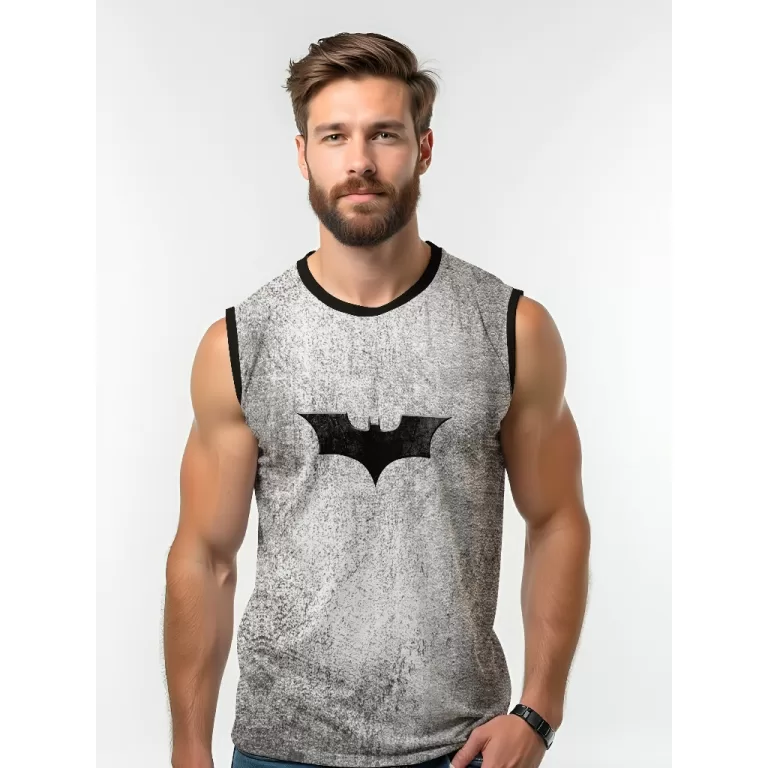 Camiseta Dry Fit Masculina UV 50+ Batman Cinza Est