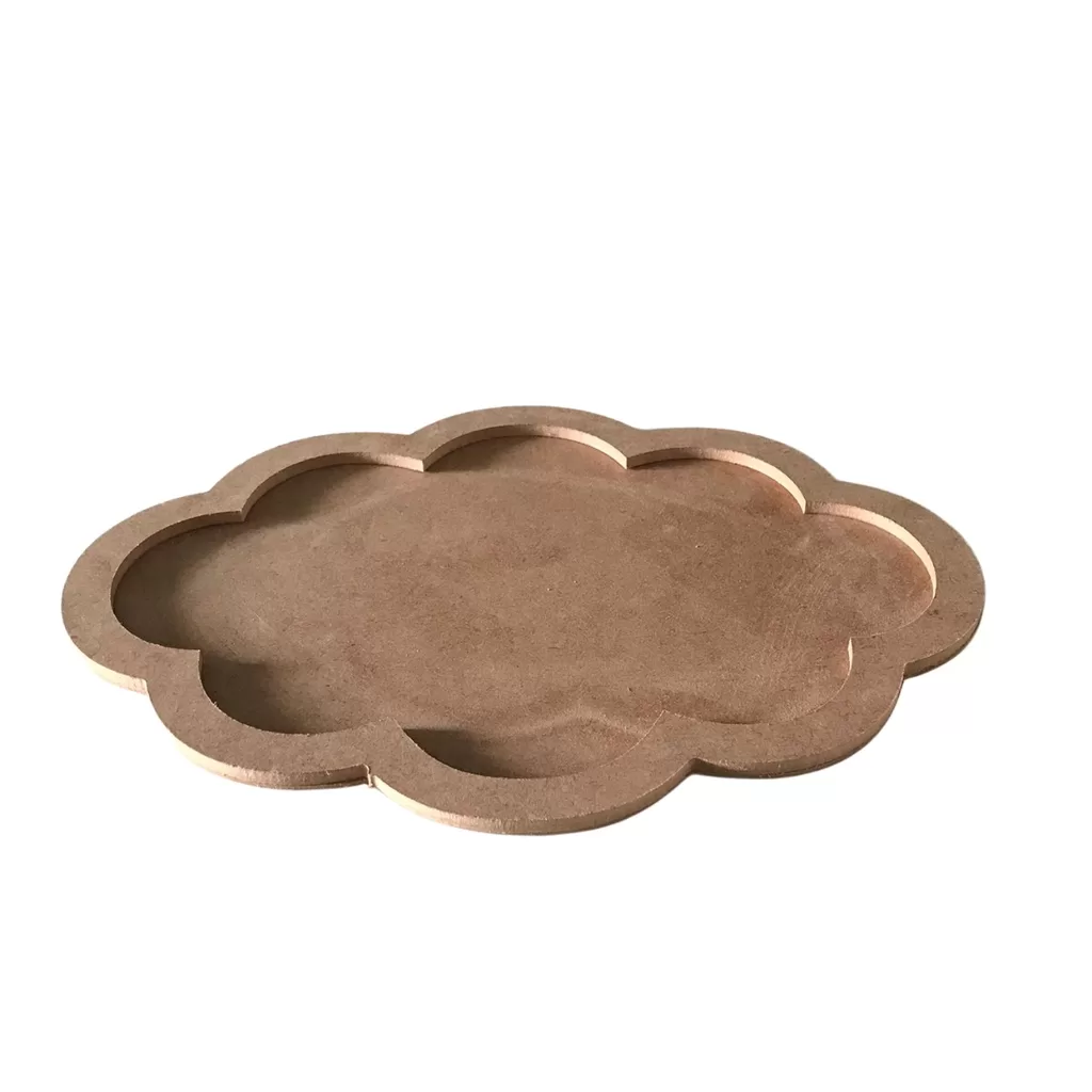Bandeja Nuvem Provençal Para Kit Bebe MDF CRU Decoração