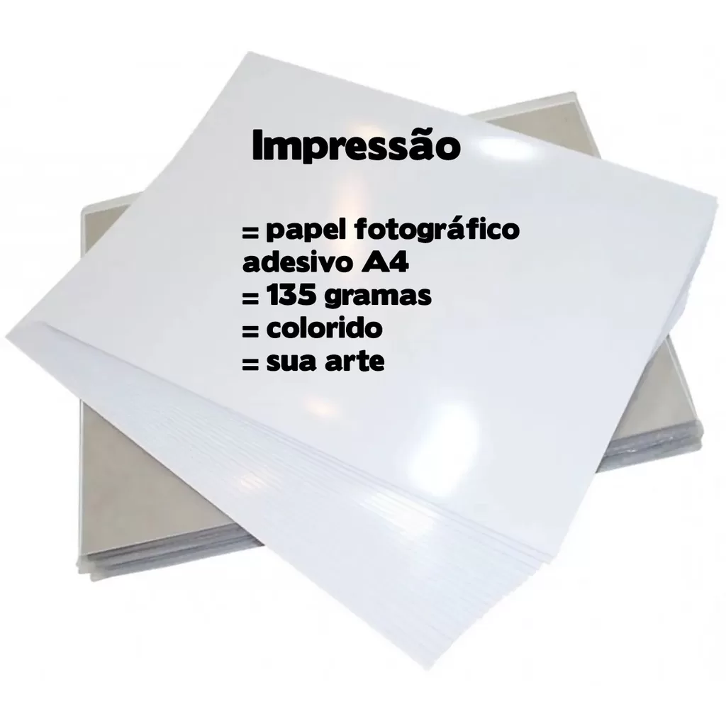 impressão folha a4 adesivo papel  sua imagem sua arte, sua foto
