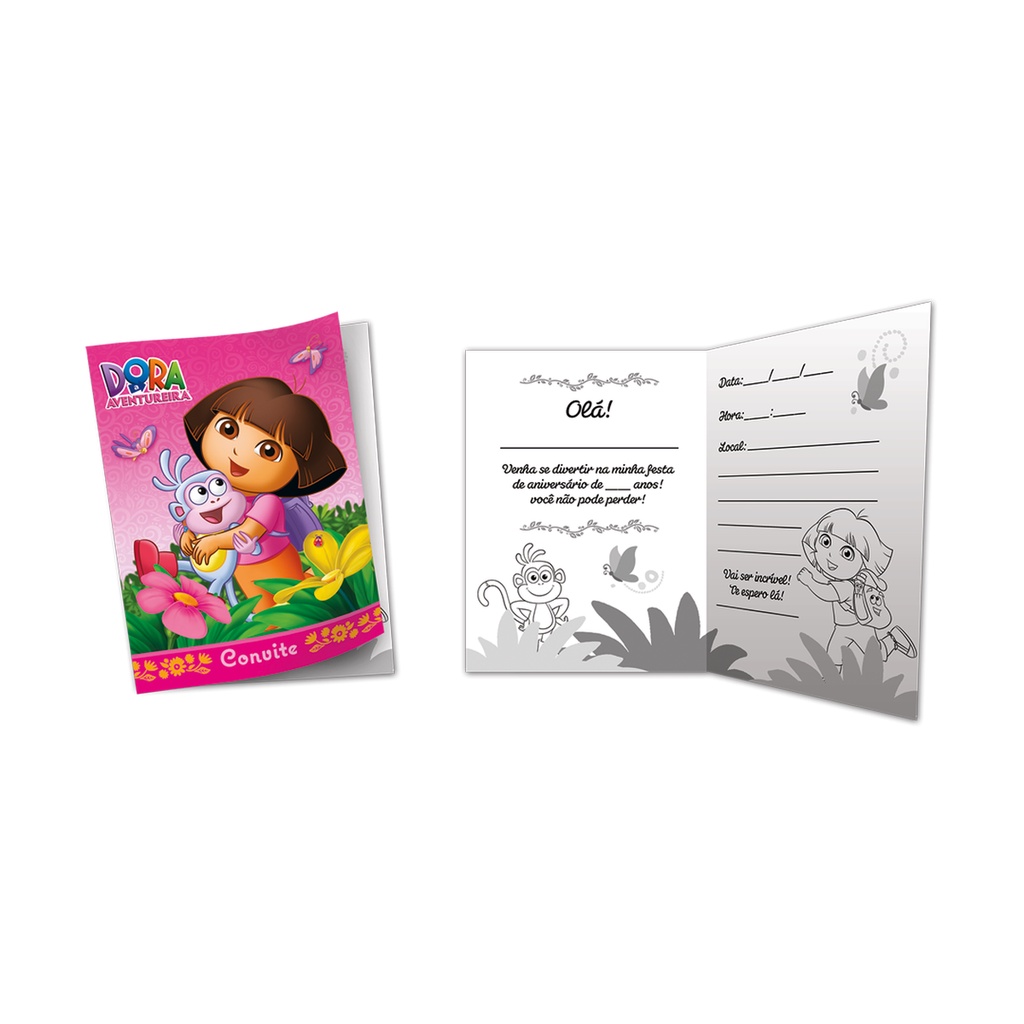 Convite Dora Aventureira Festcolor 8und