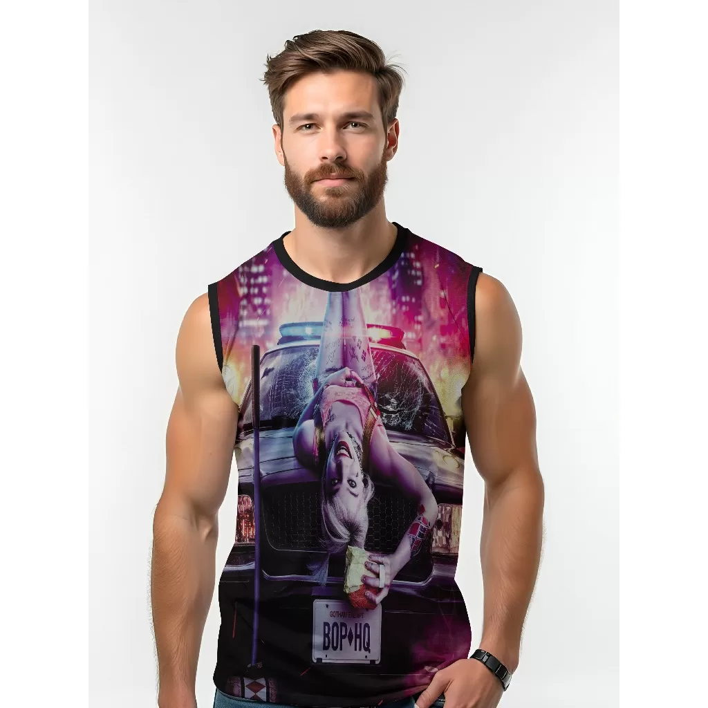 Camiseta Dry Fit Masculina UV 50+ Arlequina Estampada Academia Corrida Treino Casual