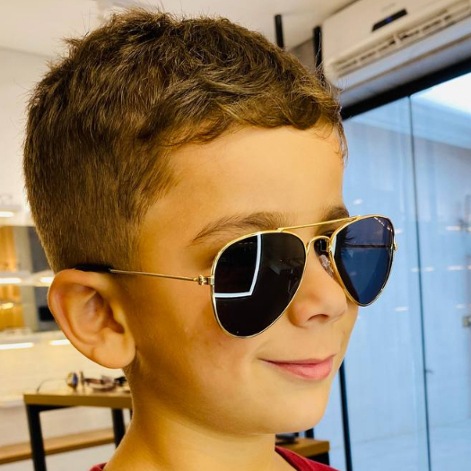 Óculos De Sol Infantil De Aviador Com Proteção 