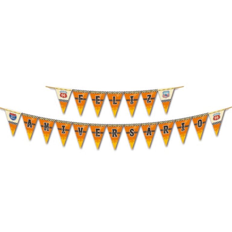 Faixa Feliz Aniversário Moto Club 175x13cm Junco 