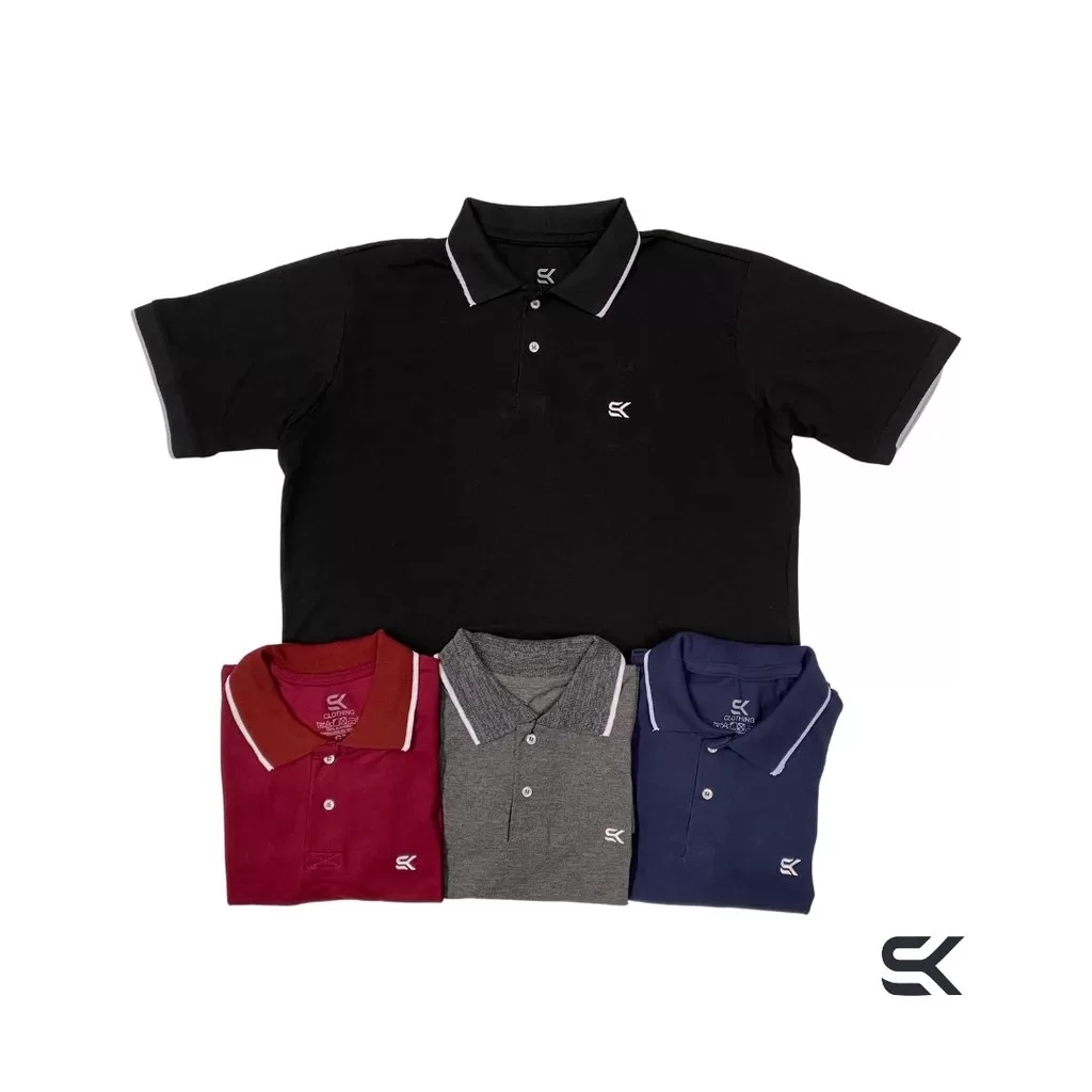 Kit 4 Camisas Gola Polo Masculina Original SK Clothing P Ao G9 100% Algodão