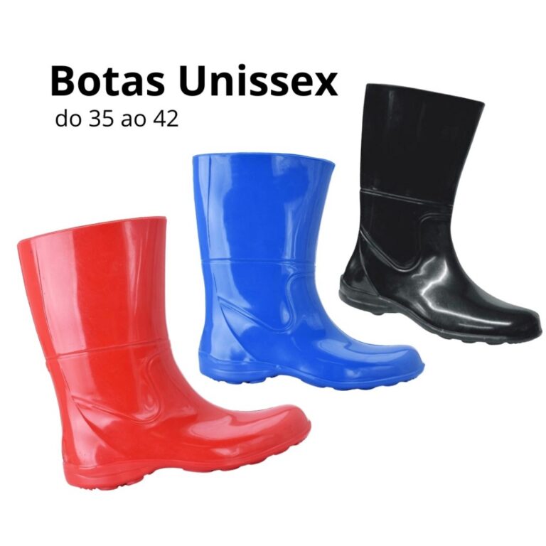 Bota Borracha Galocha Cano Médio Impermeável Com