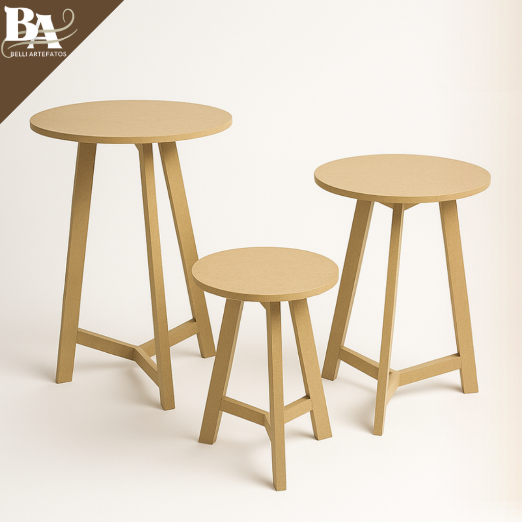 Trio de Mesa Redonda 9mm Reforçada