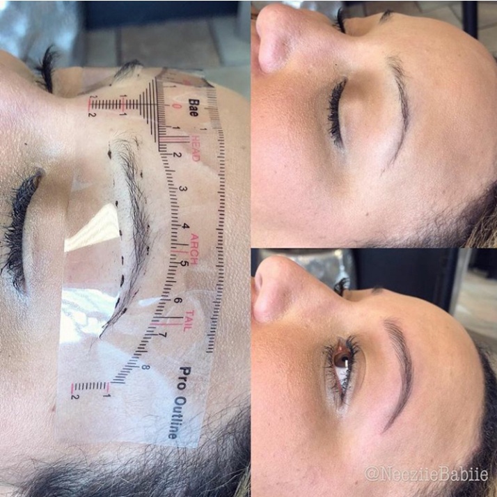 Molde Para Sobrancelha Desenho C/ 12 6-A e 6-B