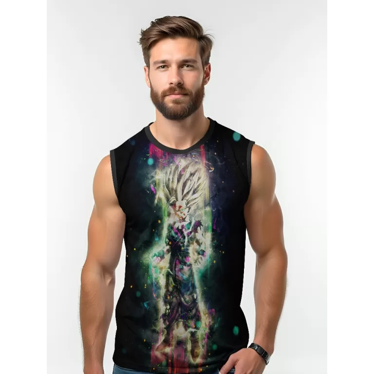 Camiseta Dry Fit Masculina UV 50+ Gohan SSJ2 Estam