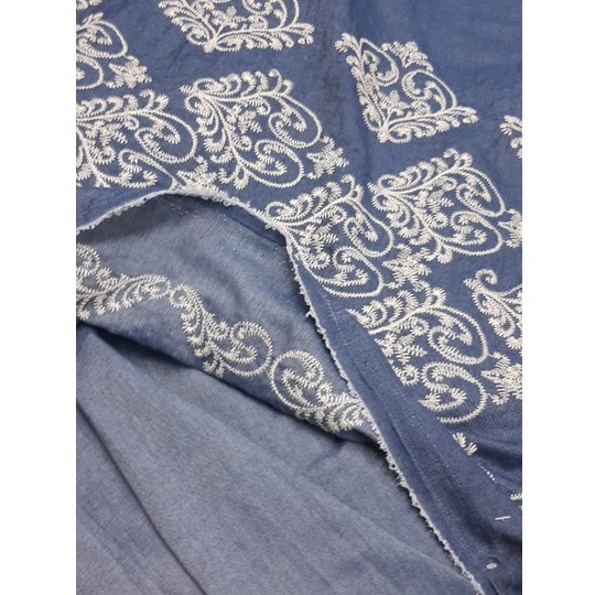 TECIDO JEANS LEVE BARRADO 1,50 MT POR 1,50 LARGURA