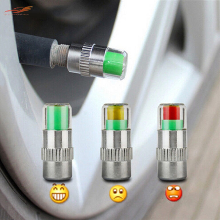 4 Peças Medidor De Pressão Dos Pneus Do Carro Al